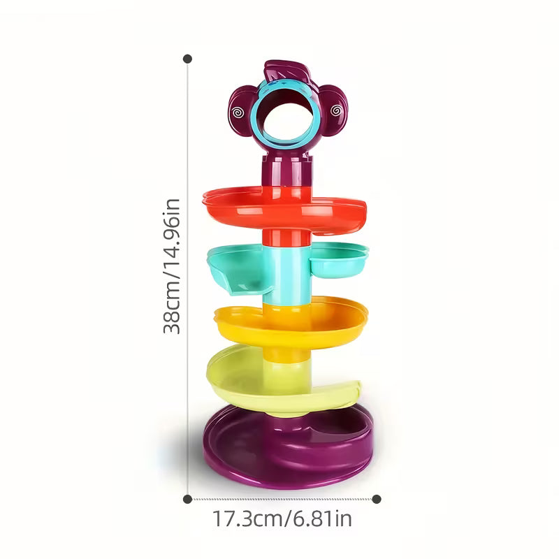 Colorful Ball Drop Tower and Track Set