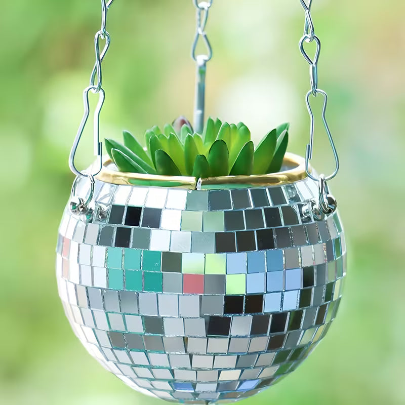 Modern Glass Hanging Basket Set, Plastic