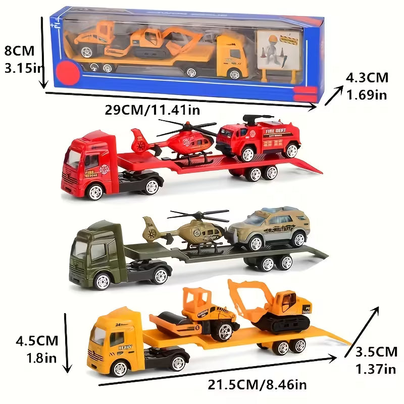 Children's Inertia Pull-back Toy Car and Airplane Set Alloy