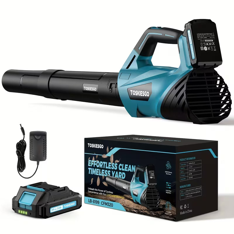 Cordless Leaf Blower, Electric Cordless Leaf Blower, Powered, Black