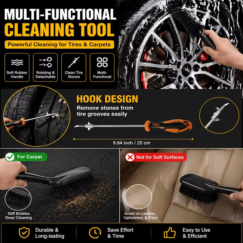 46pcs Car Cleaning And Washing Kit, Internal Detail Cleaning Kit, Equipped with High-power
