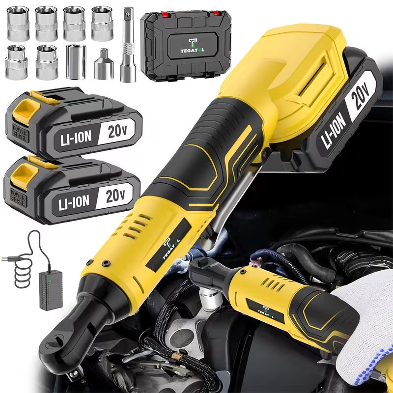 20V/12V Wireless Electric Socket Wrench Set, 45 Nm 3/8-inch Ratchet Wrench