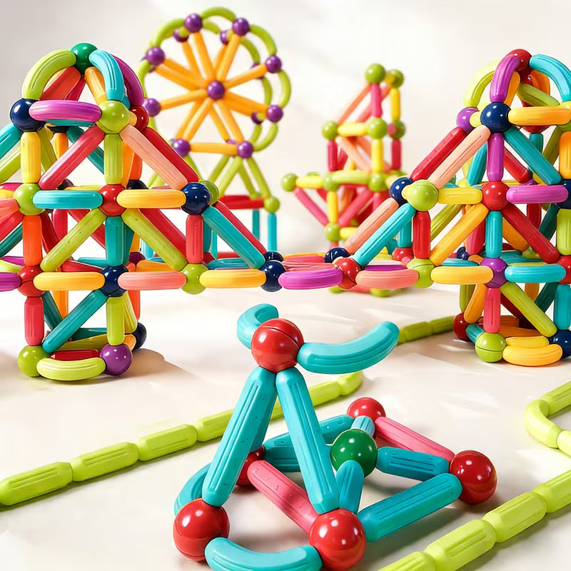 52-Piece Magnetic Building Blocks Set for Kids