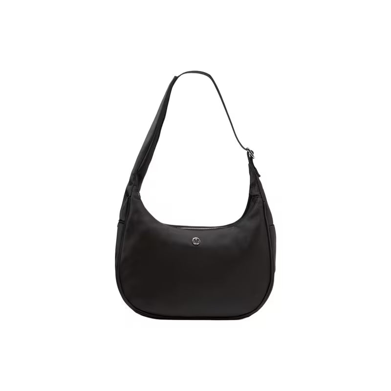 lululemon City Essentials Bag 4L Black Brand Logo Adjustable Strap Nylon Women's Shoulder Bag
