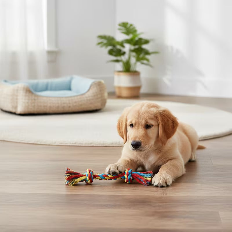 Knot Rope Dog Toys Multi Color Puppy Chew Set
