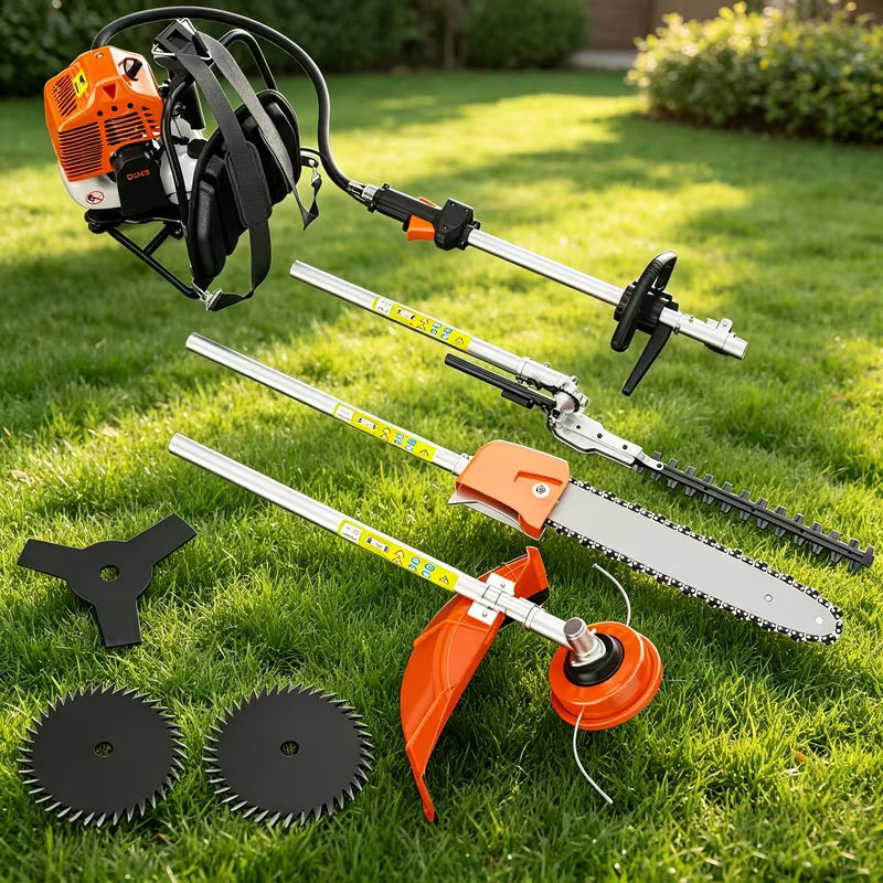52Cc 6-In-1 Gas Hedge Trimmer, Weed Eater, Pole
