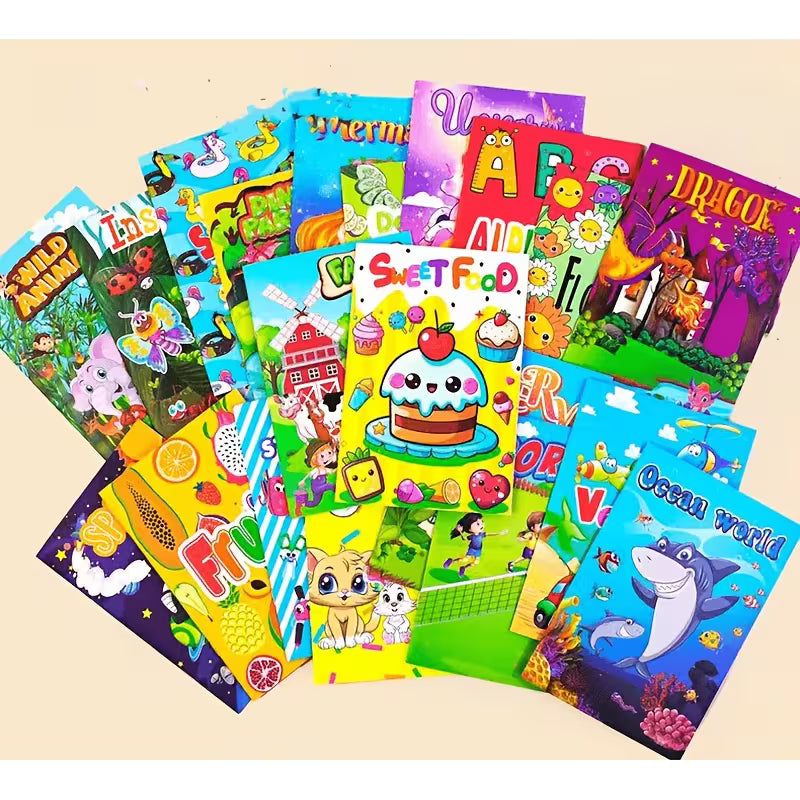 20-Pack Multi-subject Coloring Book Random Color Style