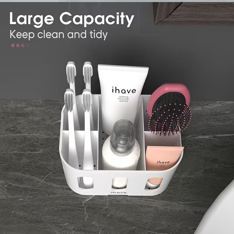 Bathroom Toothbrush Holder, Bathroom Organizer Desktop, Electric Toothbrush Holder with 5