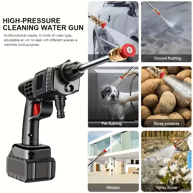 Cordless Electric Pressure Washer with 2 Rechargeable Batteries