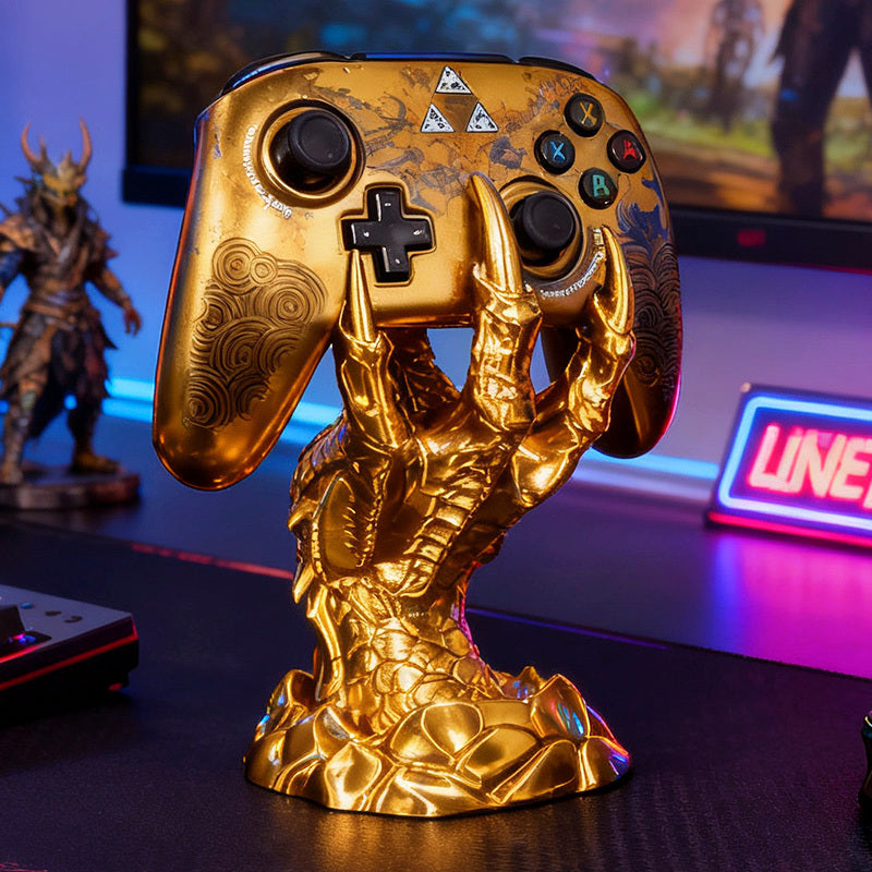 Dragon Claw Luxury Controller Stand, Fantasy Themed Gaming Desk Organizer Set