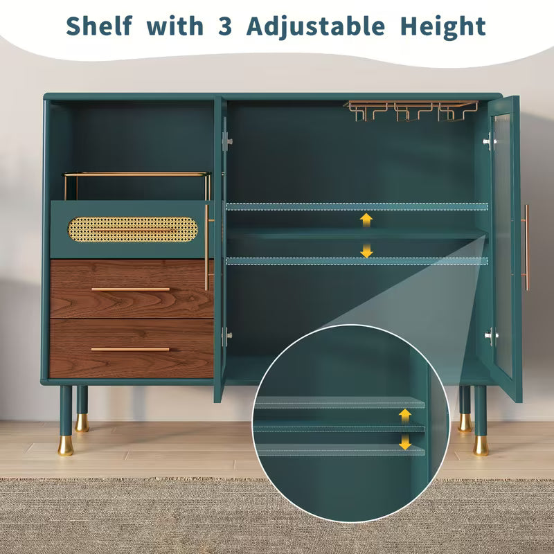 48" Coffee Bar Cabinet, Wood