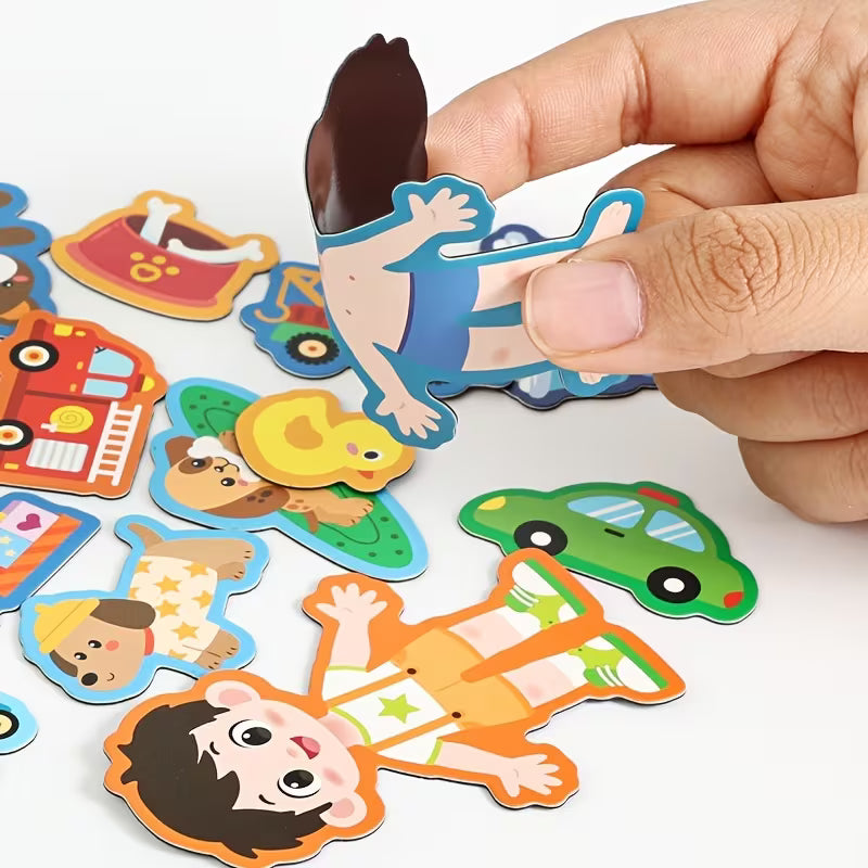 Kids Magnetic Quiet Book with Magnetic Puzzle Stickers