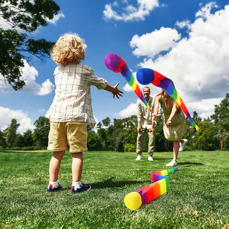 Throw and Catch Balls with Rainbow Tail