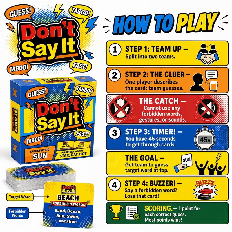 Mini Version of Taboo Card Game
