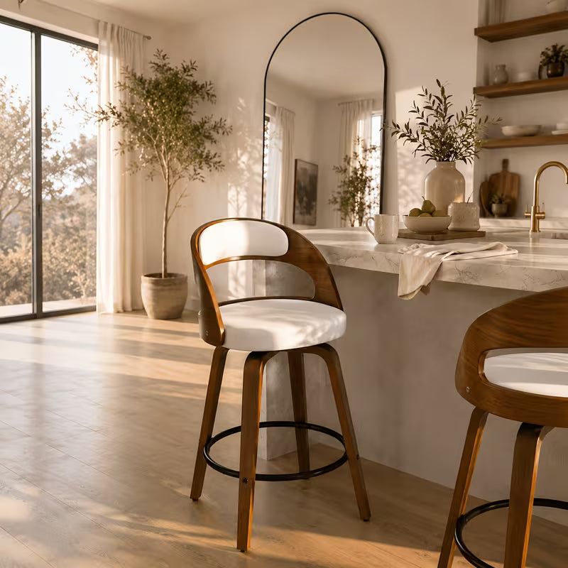 3/4pcs Modern Upholstered Bar Chair Set, 26" Counter-Height Stools With Thick Soft Cushion
