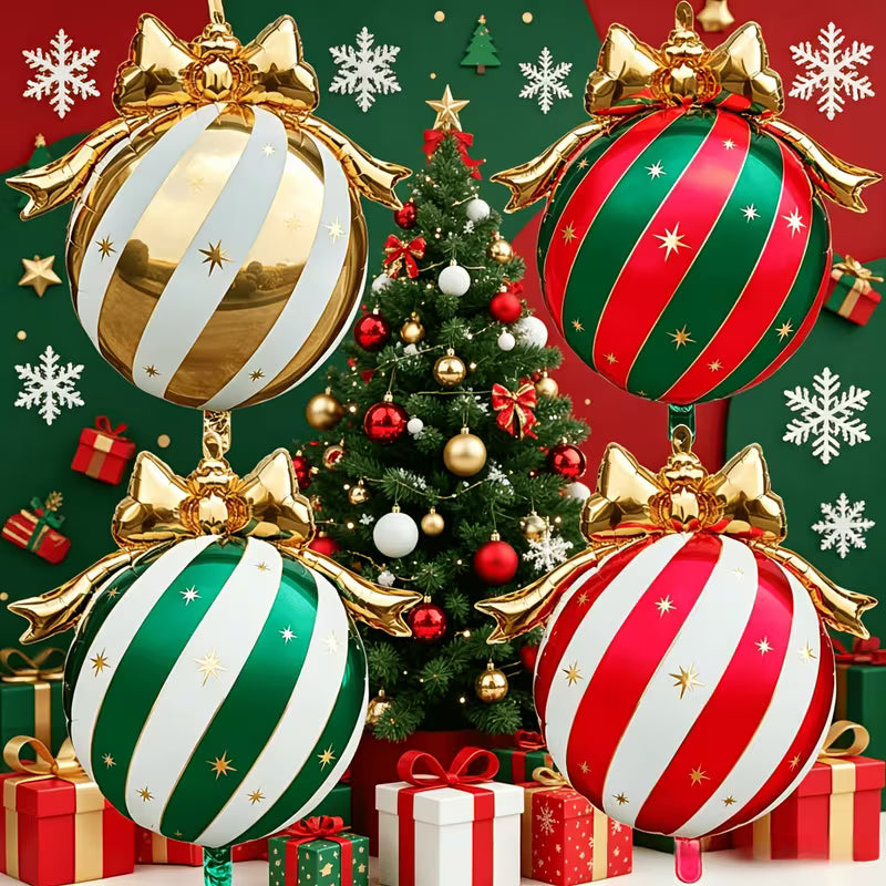 Set of Two-Tone Christmas Bow Ornaments, Available