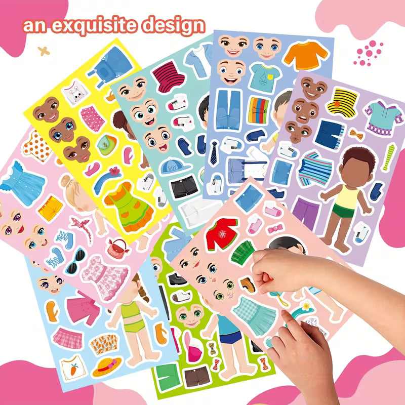 1 Set of 24 Children's Dressing Stickers