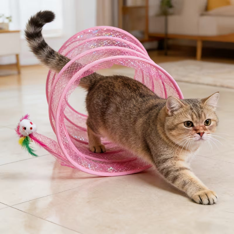 Dreamy Spiral Mesh 3D Tunnel Passage, Fun Play, Random Color