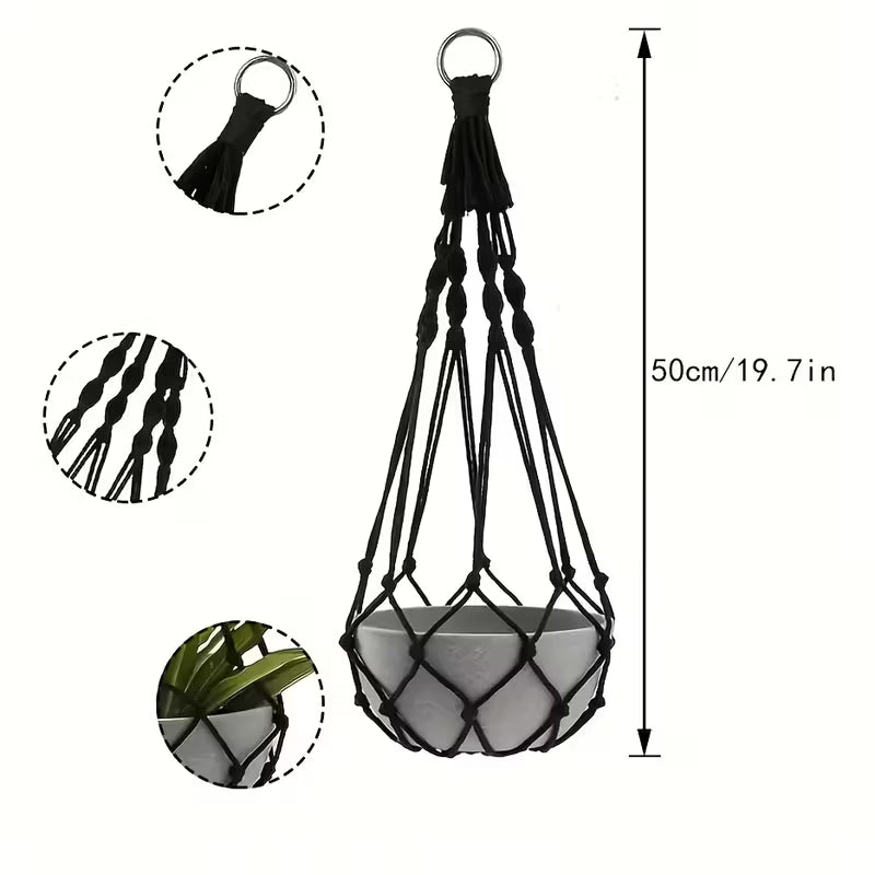 Bohemian Hand-Woven Plant Hangers Set