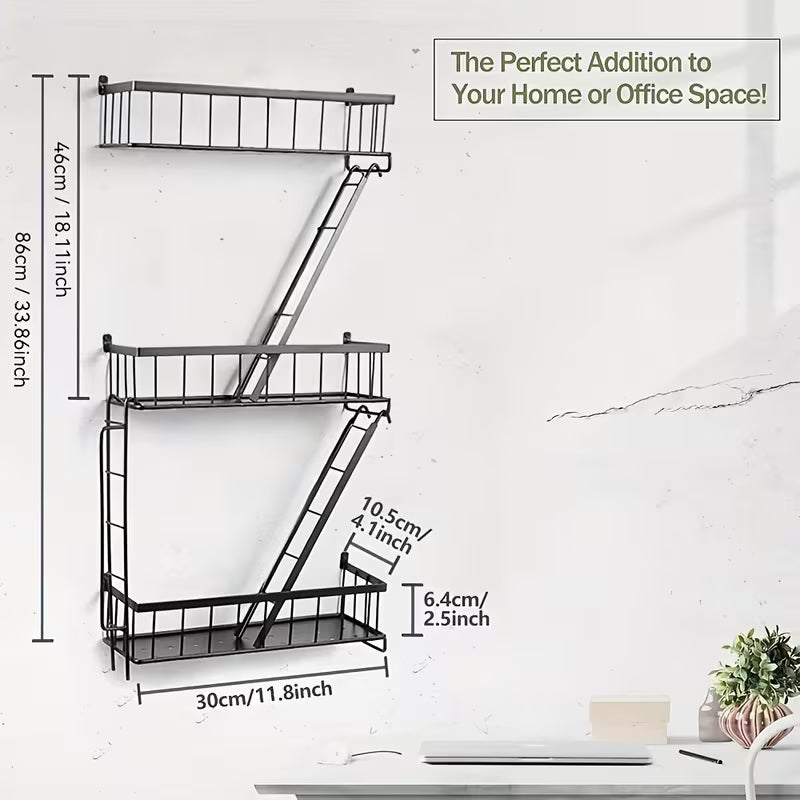Faridabio Creative Multi-Tier Staircase Combination Shelf, Wall Display Collector Shelf