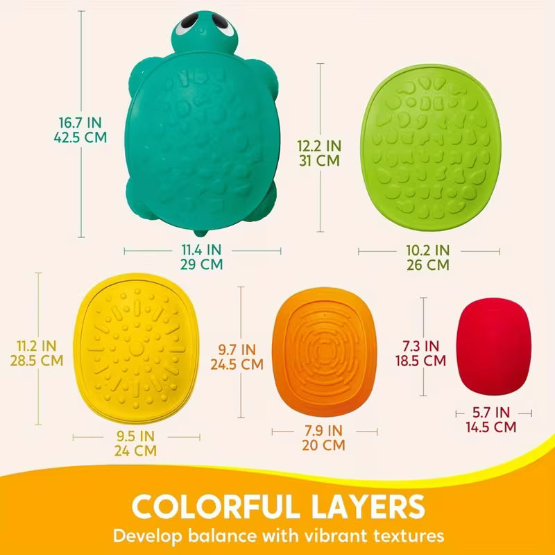 5-Piece Turtle Balance Stepping Stones Toys for Kids