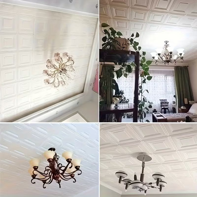 10pcs/20pcs 3mm thick 35x35cm/13.78x13.78 inches XPE material 3D wall decals Self-adhesive wall