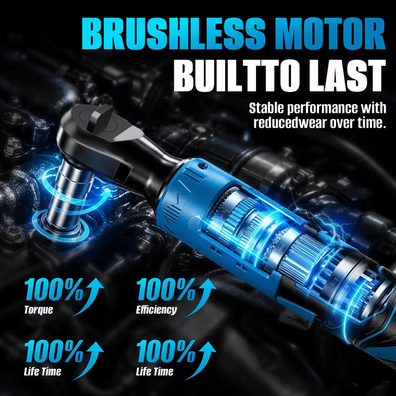 400RPM Electric Ratchet Wrench Set, Cordless Ratchet Wrench