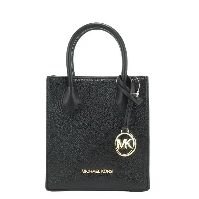 Michael Kors Mercer XS Black PVC North South Shopper Crossbody Bag