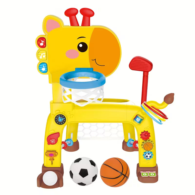 Giraffe Basketball Hoop and Soccer Goal Activity Center