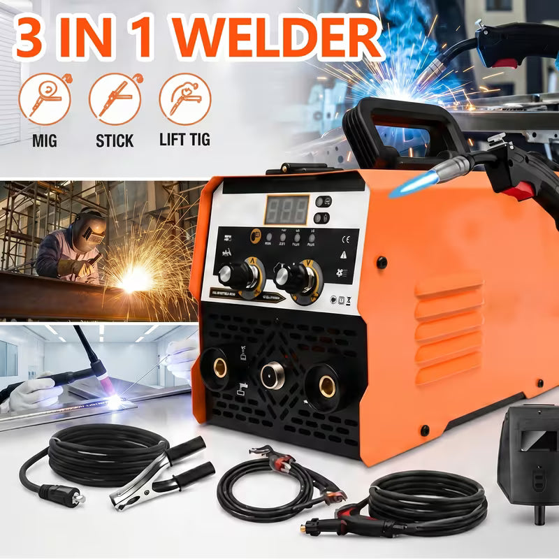 250A MIG Welding Machine, Three in Oneprocess Flux Cored Wire MIG/manualwelding Rod/lifting TIG