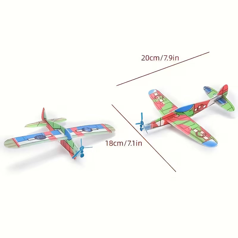 Foam Glider with Propeller - Retro Style, Easy to Assemble Set
