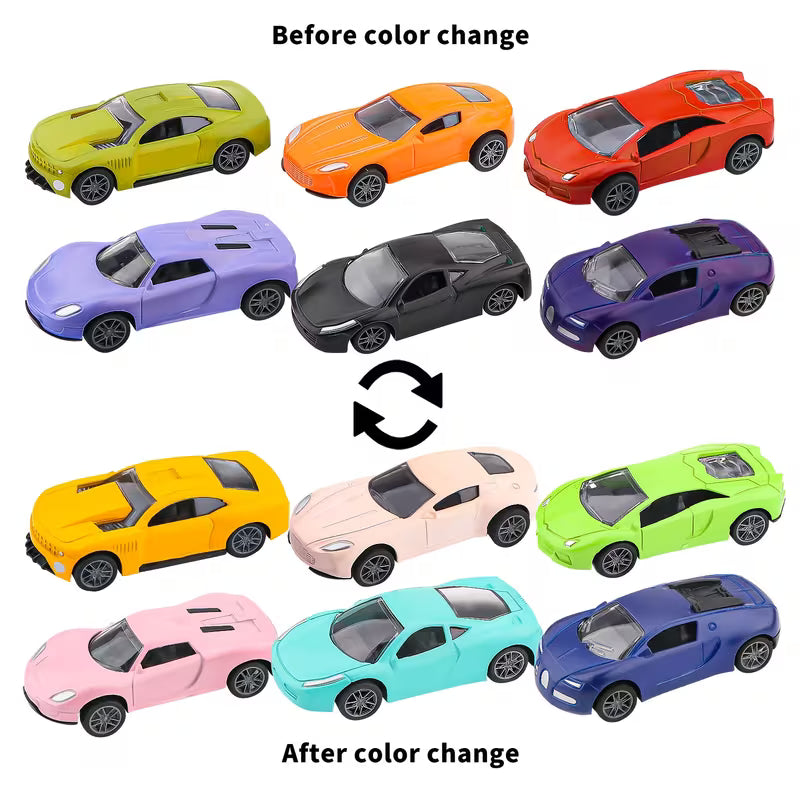Alloy Car Models, 1pc, Style Random, Temperature Sensitive Color Changing Set