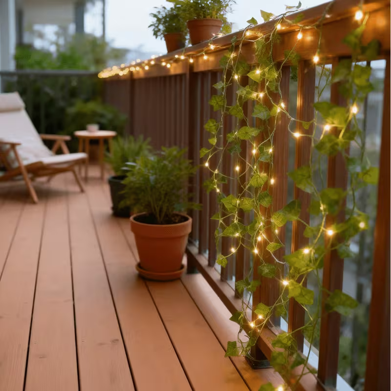 Artificial Ivy Leaves LED String Lights, 30 Set