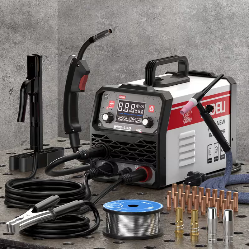 Andri MIG135MINI Three-in-One MIG Welder - FLUX MIG/Lift TIG/ARC, 110V Voltage