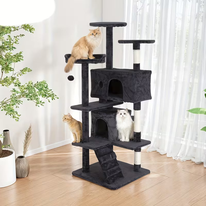 DOPINMIN 54in Cat Tree Tower, Gray