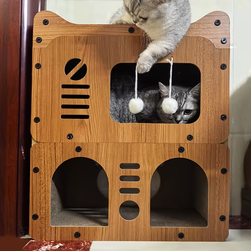 Large Cat House Cat Scratching Board, Wear-resistant And Scratch-resistant