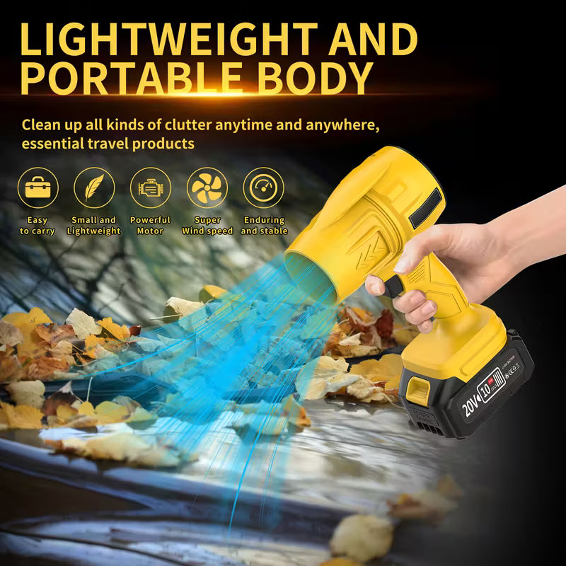 2*2.0/4.0AH High-Power Cordless Leaf Blower - 60000 RPM, Cordless Lawn Cleaning Blower