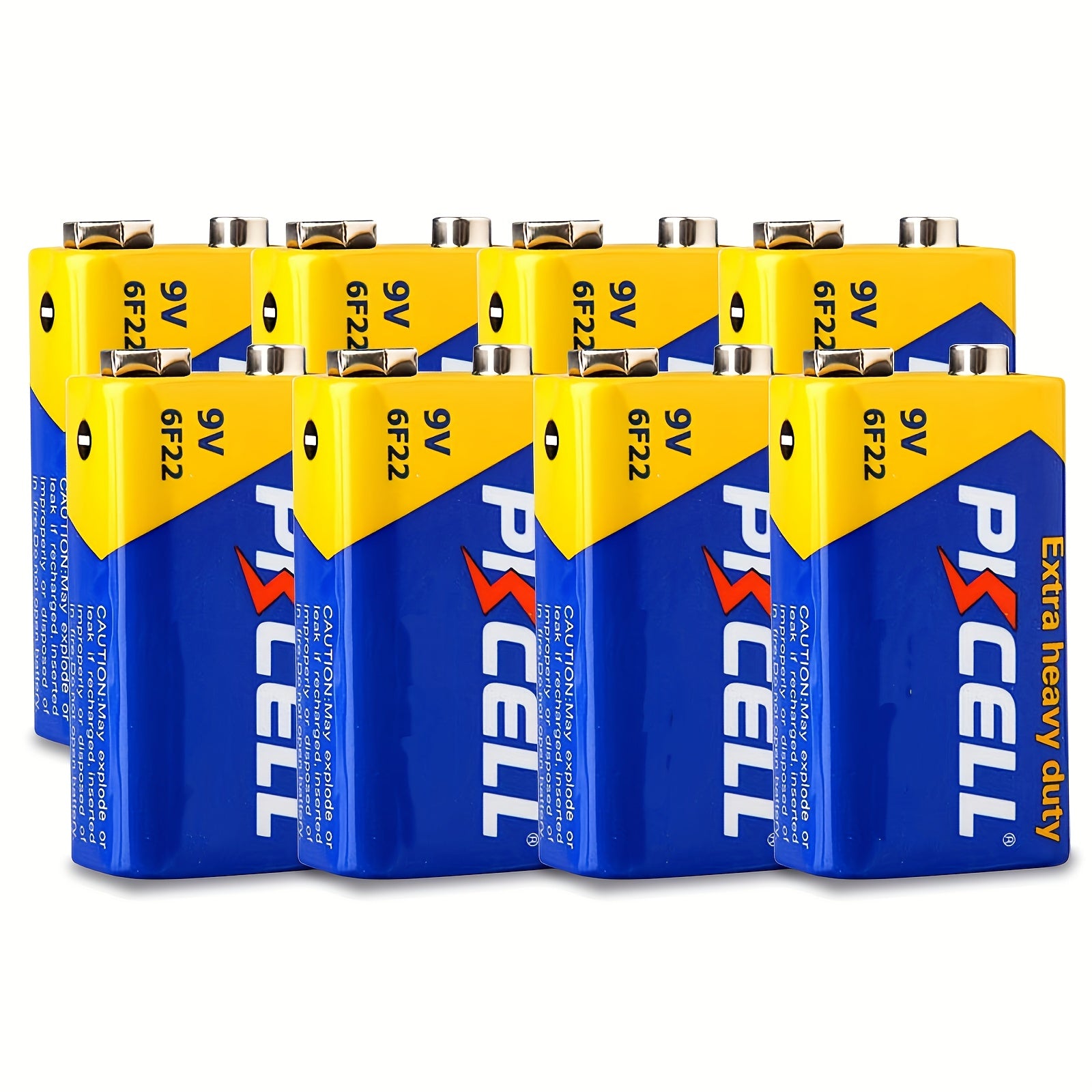 PKCELL 9V Detector Battery, Carbon Zinc 6F22 Battery, Extremely Long-Lasting