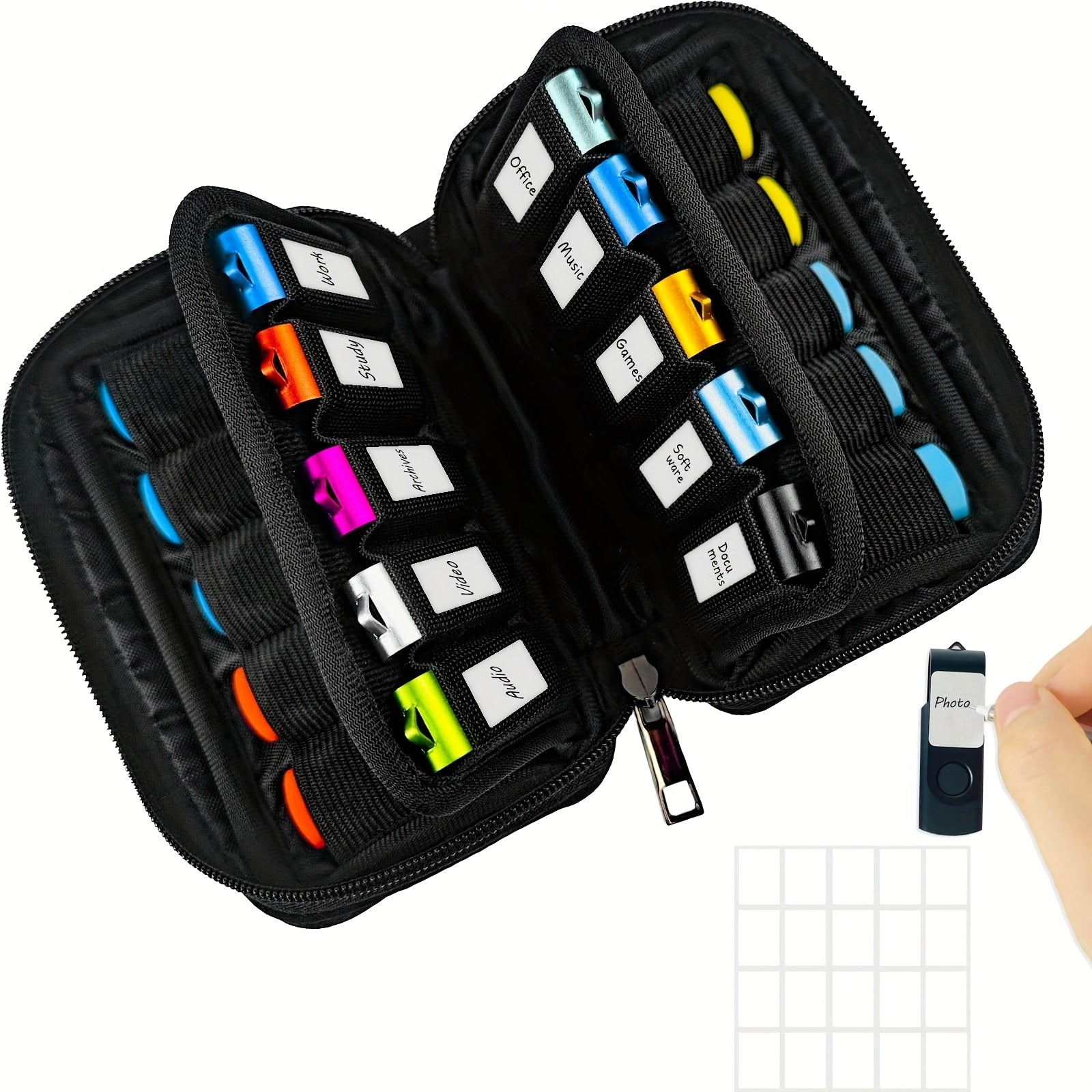 Flash Drive Case 20 Slots USB Storage Case USB Holder