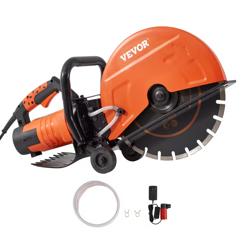 VEVOR Electric Concrete Saw, 14 in Circular Saw Cutter with 5 in Cutting Depth