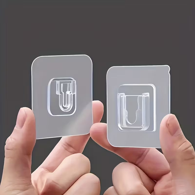 No Drill Adhesive Wall Hooks - Waterproof Strong Adhesive Suitable for Router, Picture Frames