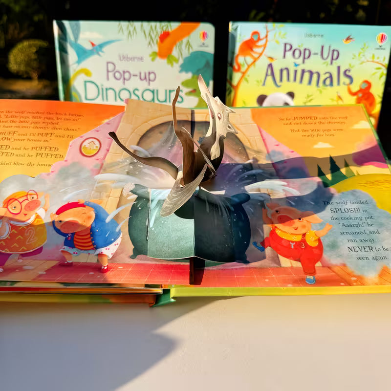 Interactive Pop-up Book For: the Three Little Pigs Series with 3 Pops-up