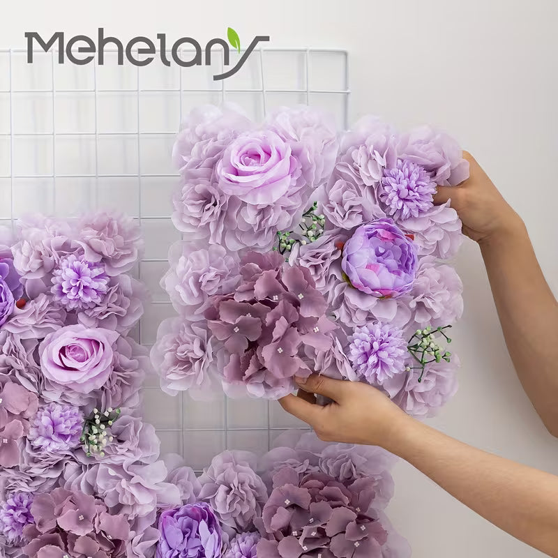 12.6"x12.6" Faux Rose Flower Wall Panel - Perfect for Wedding, Bridal & Youngsters Showers Decor