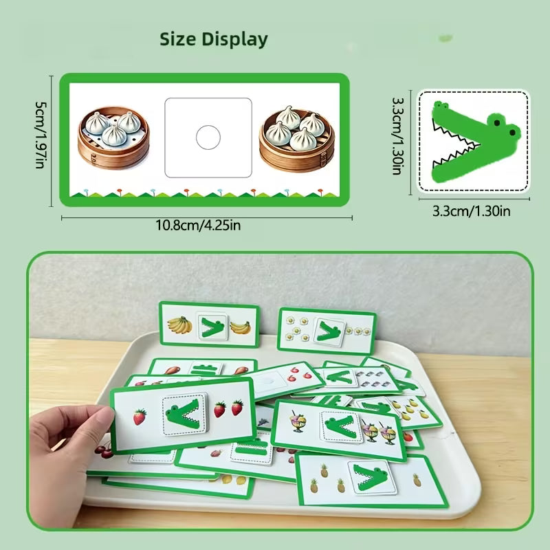 1 Set Greedy Crocodile Developmental Thinking Training Math Game Model