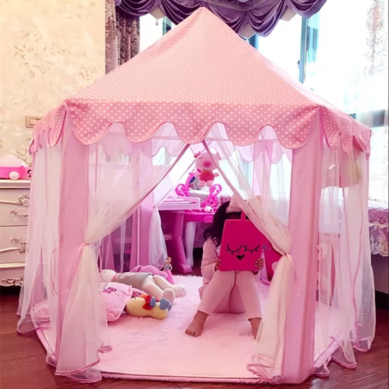 Pink Princess Hexagon Game Tent