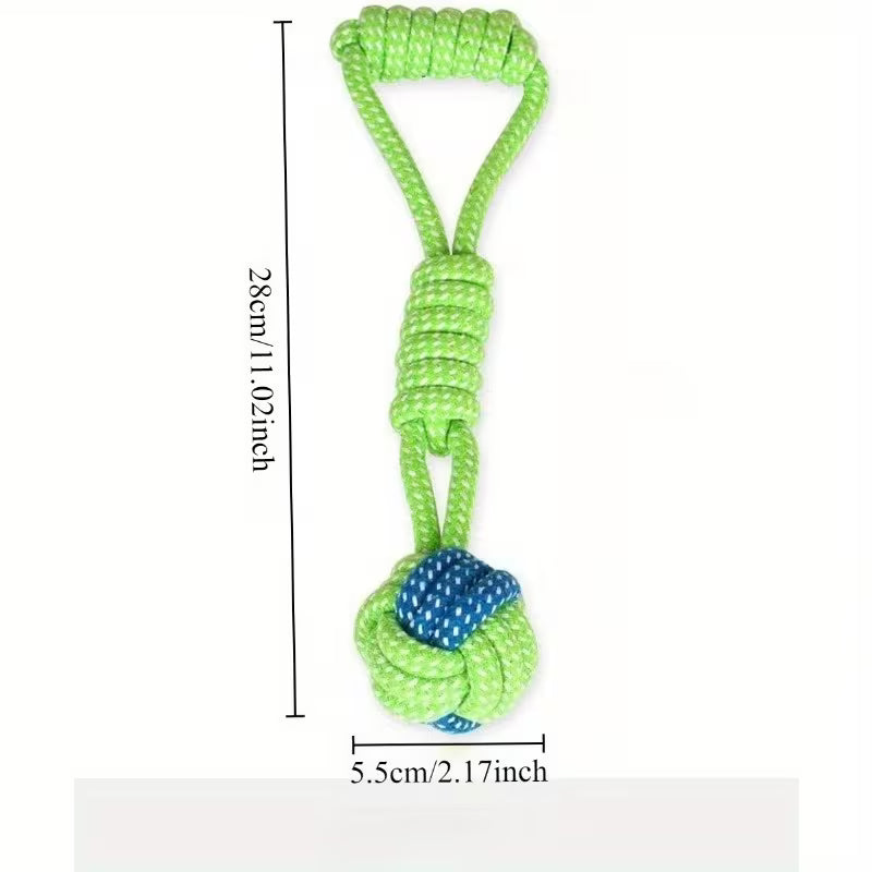 Dog Rope Knot Toy, Interactive Chew Rope Ball