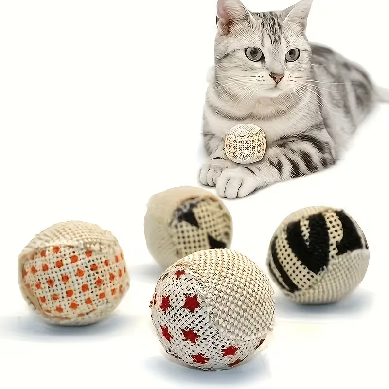 Cat Toy with Sound, Interactive Chase Ball, Random Cartoon Pattern