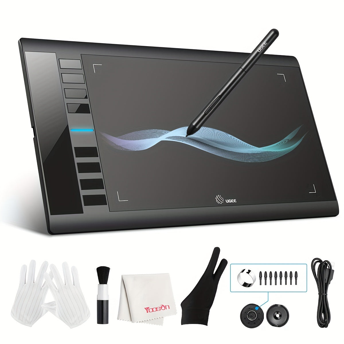 UGEE M708 V2 Drawing Tablet, 10 X 6 Inch Digital