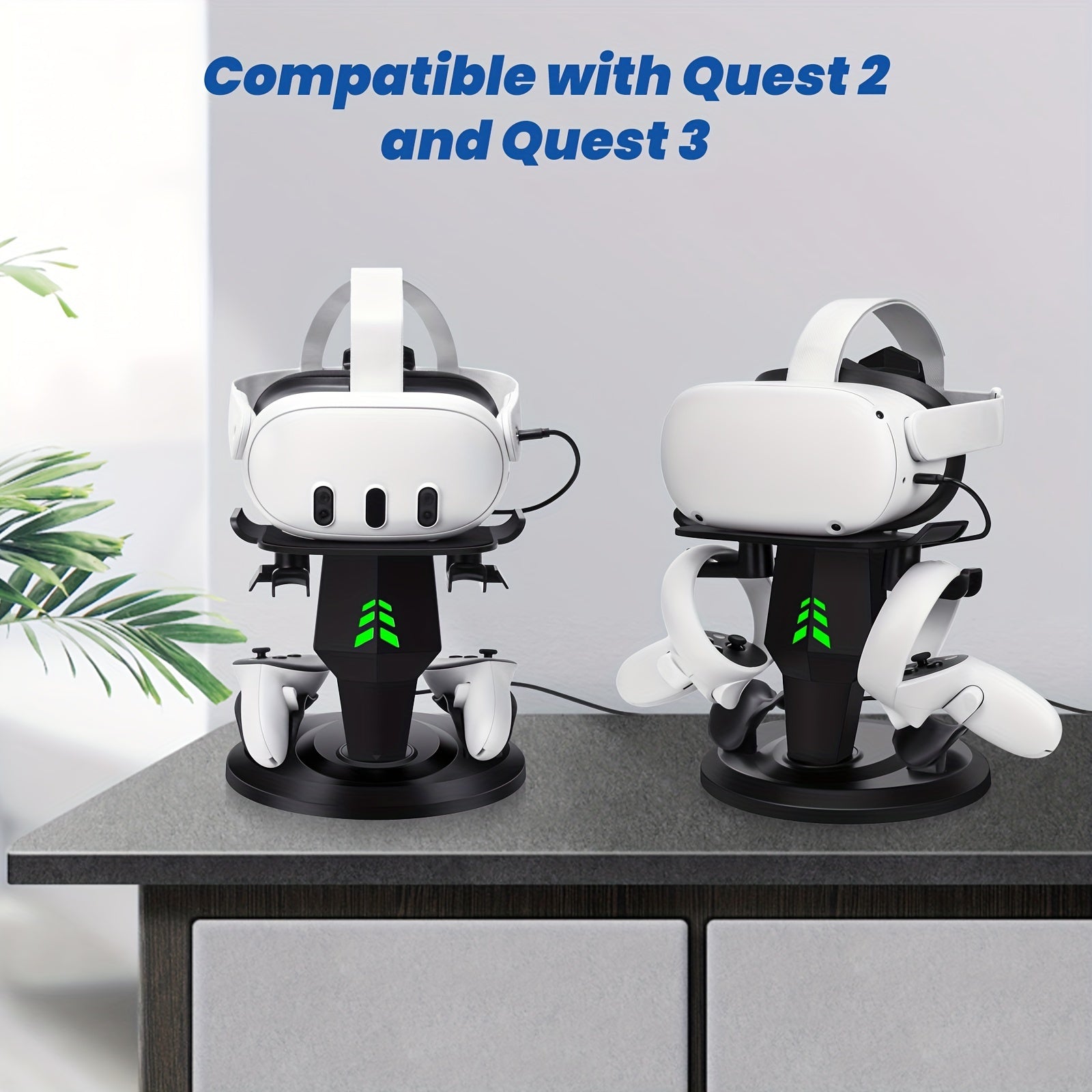 Meta Quest 3s/Meta Quest3/Meta Quest 2/Rift/Pico Charging + Display Stand