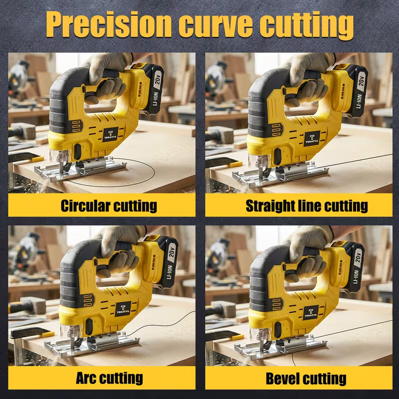 20V Cordless Curved Jigsaw - detail view 2